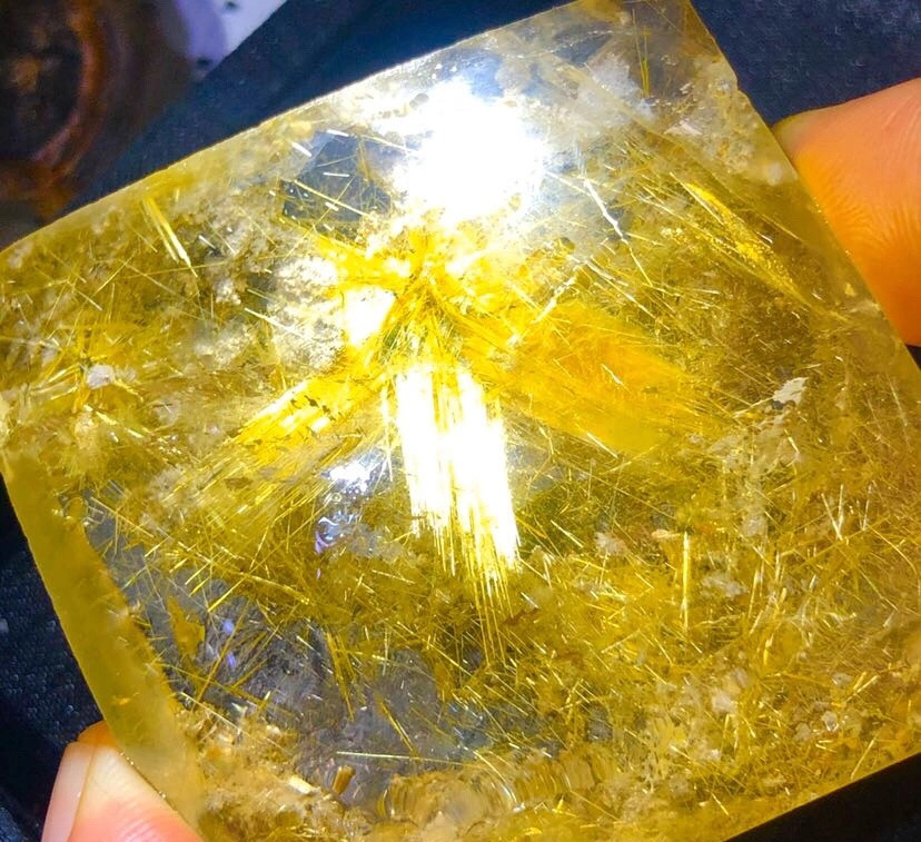 巴西老矿天然钛晶花原石