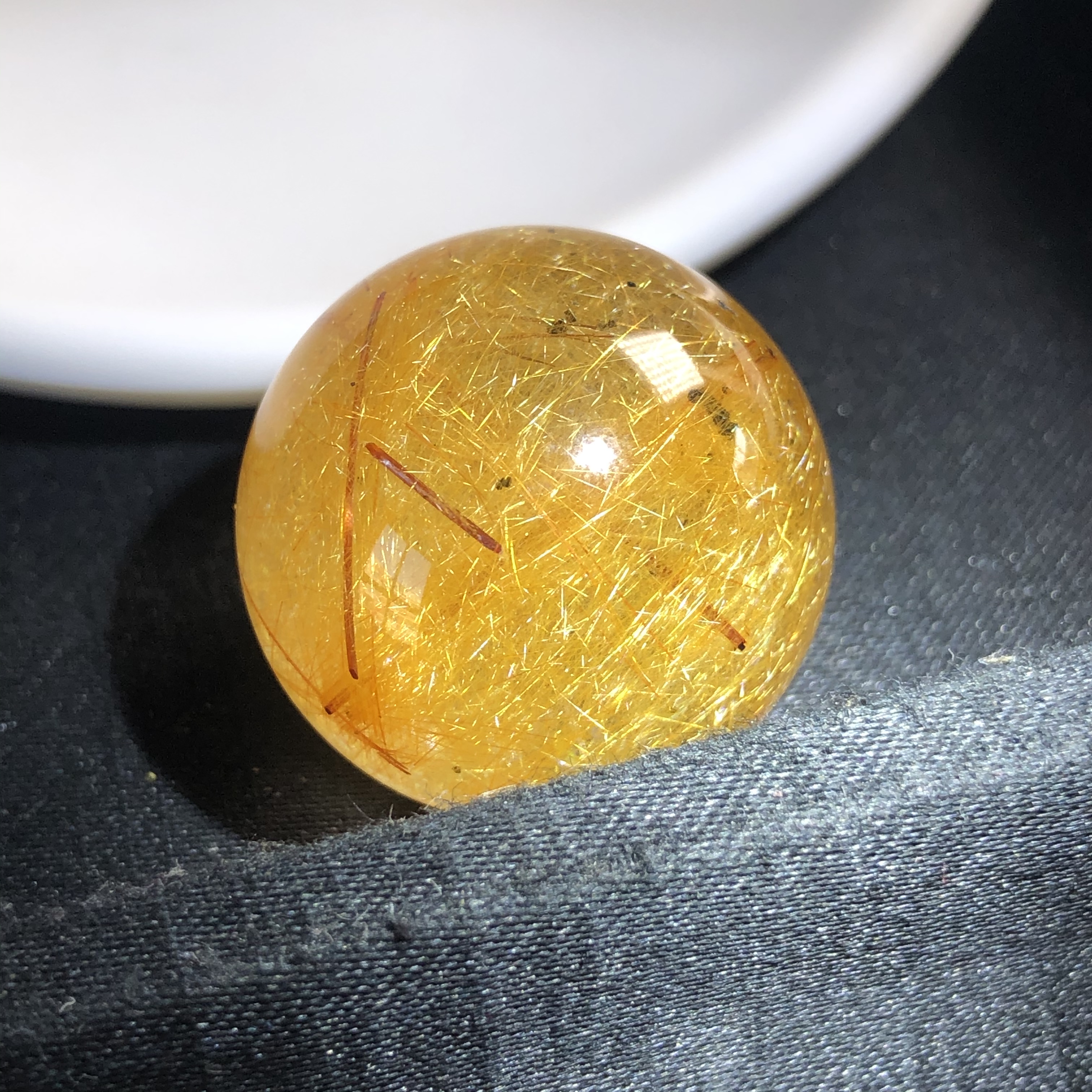 26.2mm老矿福利收藏款绝产的矿天然水晶老矿维纳斯金发晶单珠
