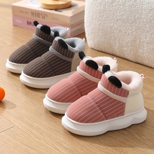 加绒加厚厚底棉鞋 高帮冬季 男女孩居家用中小童宝宝 10岁儿童棉鞋