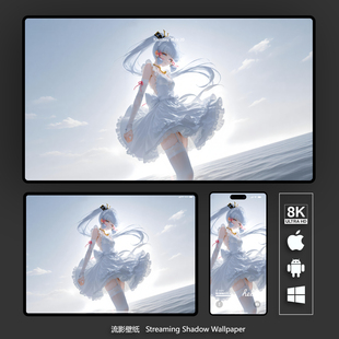 原神神里绫华壁纸8k 4k高清手机平板电脑桌面壁纸 二次元动漫壁纸