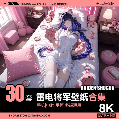 30套原神雷电将军8K高清壁纸