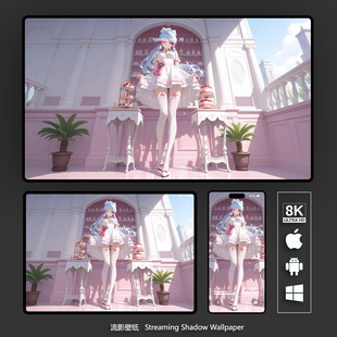 原神神里绫华壁纸8k 4k高清手机平板电脑桌面壁纸 二次元动漫壁纸