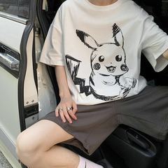 Cartoon print short sleeve T-shirt in spring and summer