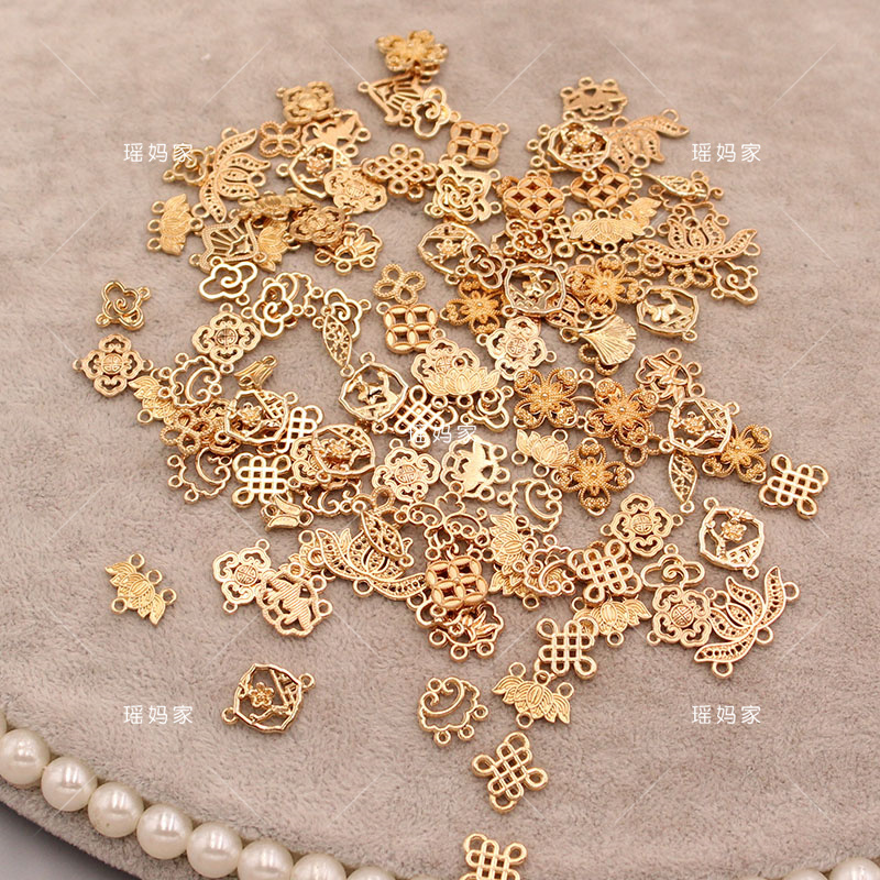 diy蝴蝶结吊坠手链串珠配件