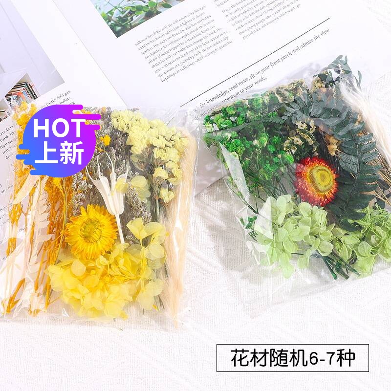永生花干花混合压花材料套装手工