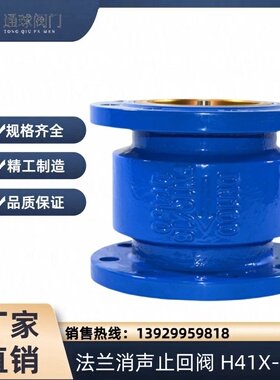 消声止回阀H41X-16Q球墨铸铁止回阀DN100法兰止回阀弹簧止回阀