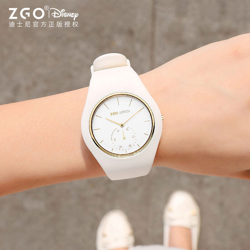 白色手表女超薄个性男ins风 新概念时尚纯色纯白中性学生简约气质