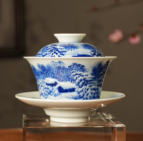 景德印象·雪景小盖碗口径8.7 x 8.5cm 110ml
