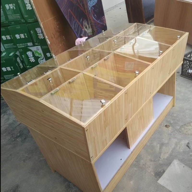 超市木质米粮桶散称零食糖果干果货柜五谷杂粮特产药材玻璃展示架,商业/办公家具,米粮桶,淘宝优惠券,粉丝福利购,淘宝优惠卷