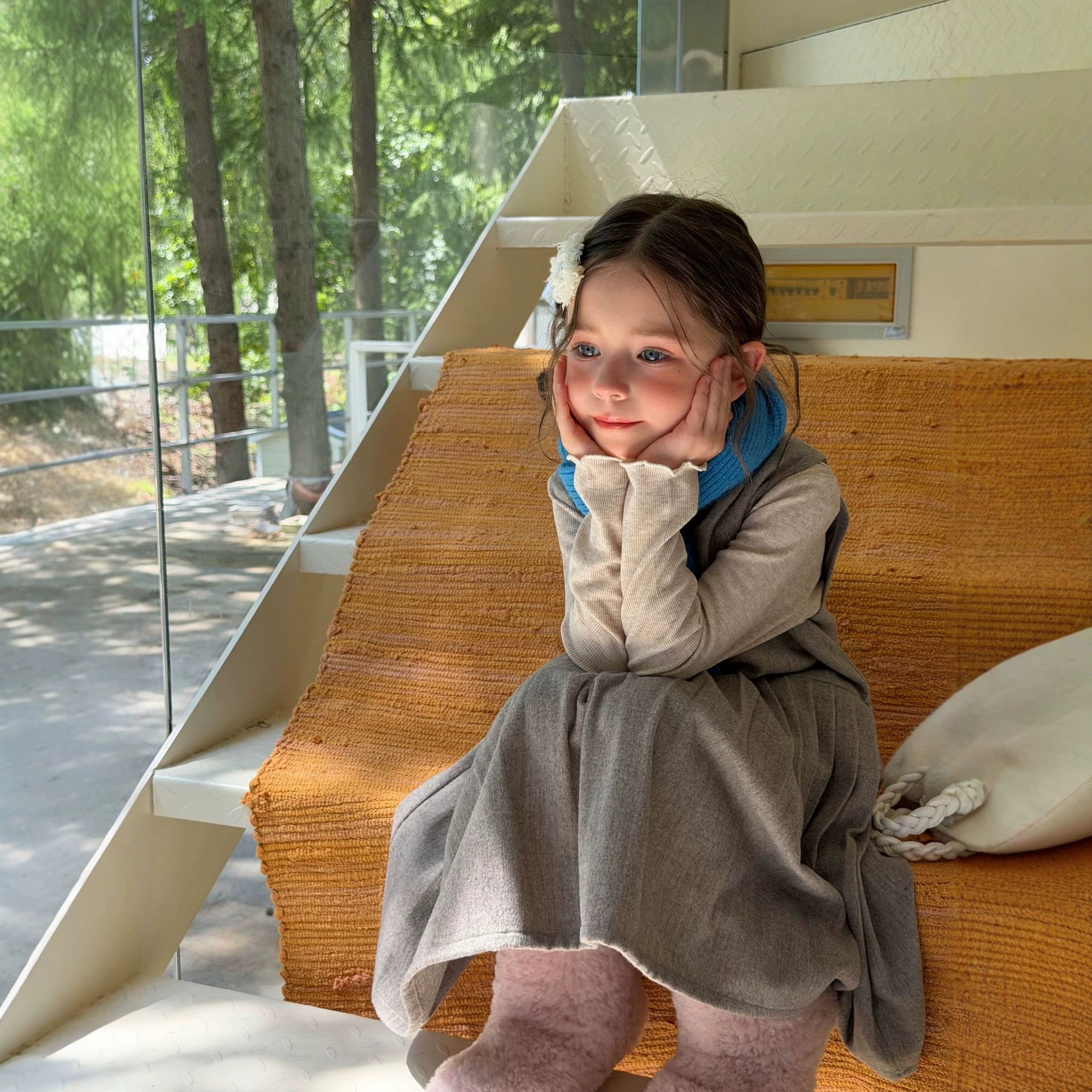 女童学院风连衣裙2026秋季新款洋气背心裙女孩百褶裙儿童演出礼服