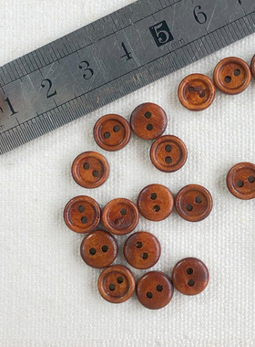 9mm直径两眼木扣 NK11072601 2元/10颗