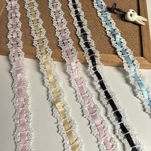 Lolita水溶花边刺绣穿丝带织带DIY 洛丽塔娃娃衣帽子应援痛包装饰