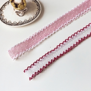 双边狗牙波点网纱无弹蕾丝PH风简约百搭娃衣蝴蝶结洛丽塔手账领口