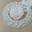 双层网纱蕾丝狗牙褶皱花边DIY 洛丽搭娃衣裙摆镜子边宠物服饰辅料