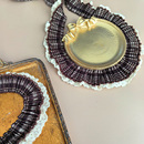 学院 田园风复古格子褶皱花边DIY头饰发箍洛丽塔痛包家居服饰辅料