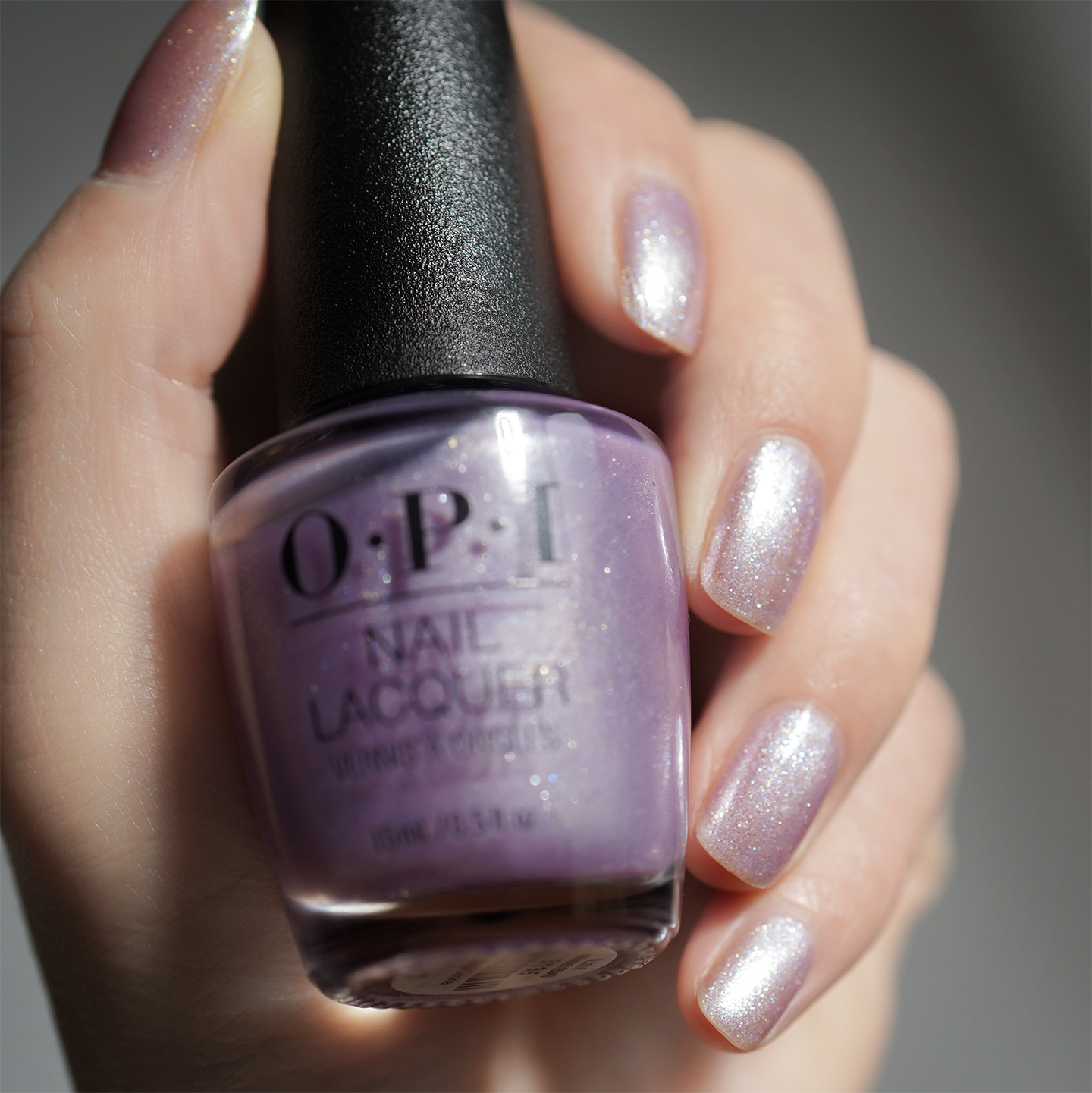 美国opi免烤浅紫银白淡绿色持久