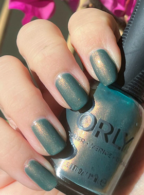 美国orly指甲油珠光细闪2000215偏光蓝水鸭蓝绿metamorphosis免烤