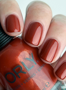 ORLY指甲油秋冬2000339珠光显白焦糖红褐色砖红rustic root不可剥