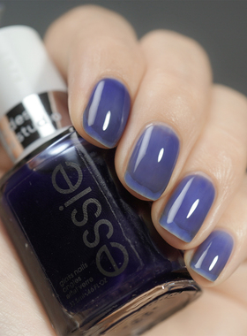 essie指甲油773玻璃水染系列blue ligh半透蓝色蓝紫色免烤透色