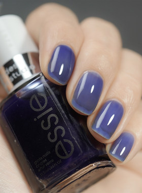 ESSIE玻璃水染半透指甲油紫蓝色