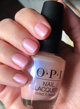 OPI指甲油糖果纸浅粉s79偏光绸缎裸粉rosy future自然贝壳粉免烤