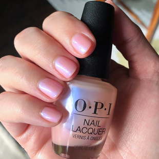 OPI指甲油糖果纸浅粉s79偏光绸缎裸粉rosy future自然贝壳粉免烤