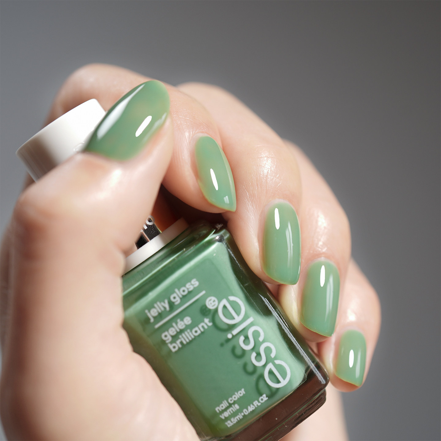 美国ESSIE指甲油果冻半透110抹茶绿cactus jelly豆绿显白持久免烤