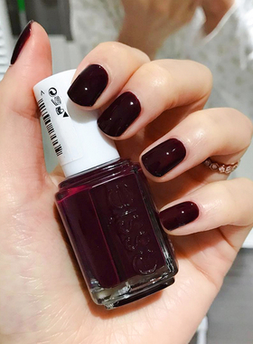 美国ESSIE指甲油黑血浆249黑巧酱红WICKED黑樱桃暗黑红持久免照灯