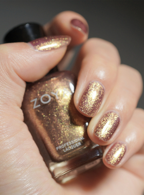 10FREE美国Zoya指甲油偏光zp551人鱼粉紫金紫金闪Faye免烤不可剥