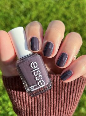 美国essie指甲油烟熏紫色739黛紫smokin hot紫灰显白持久不可剥