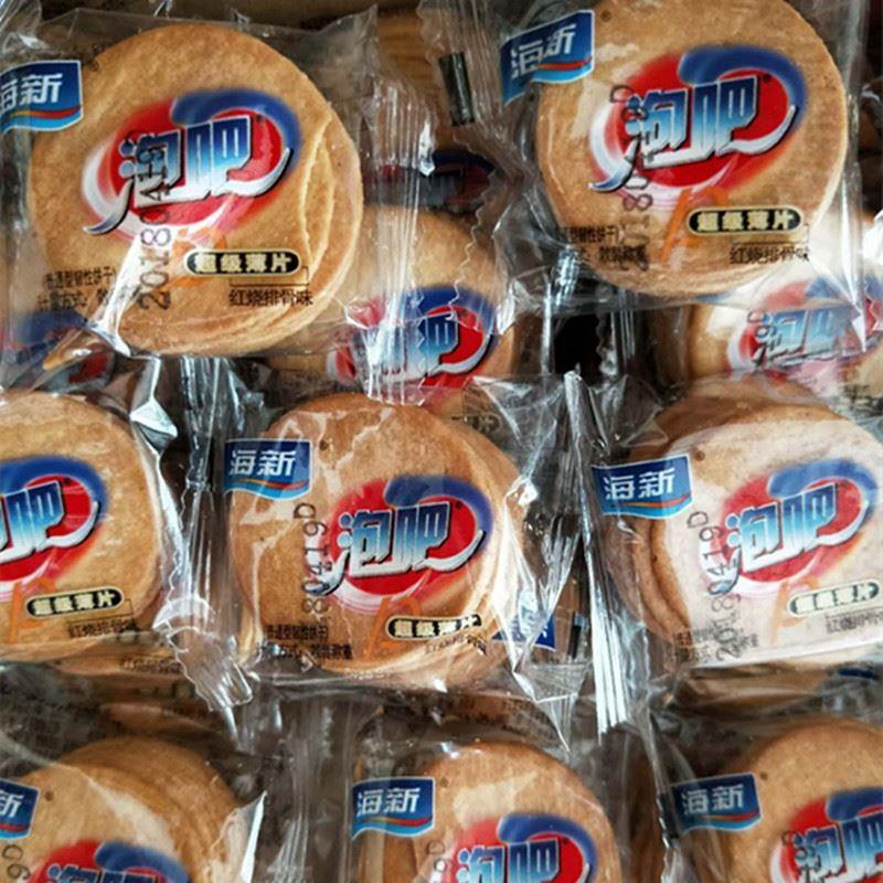 好吃的泡吧饼干超级薄片红烧排骨味整箱五斤散装薄脆怀旧零食