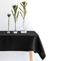 100% French pure linen tablecloth, washed pure linen natural color fabric, exquisitely crafted linen tablecloth thumbnail 7