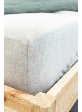 夏季纯色亚麻床笠三件套加高大尺寸双人床床罩单件全包床单可定制