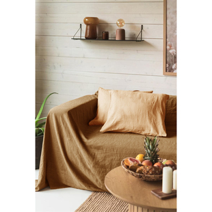 轻奢高级感纯色沙发巾亚麻盖巾沙发毯大尺寸背景布防尘布盖布定制