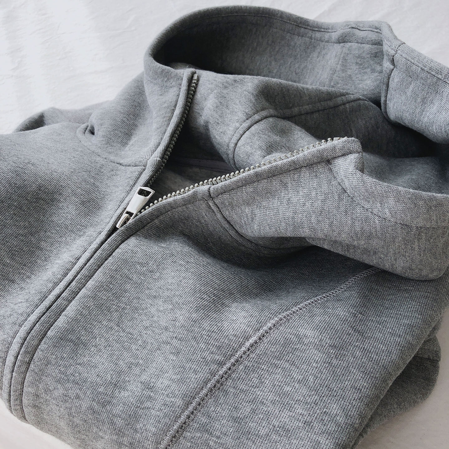 棉质开衫休闲长袖卫衣女连帽学生春秋宽松韩版慵懒风百搭拉链外套