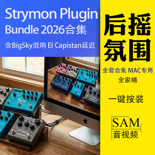 含BigSky混响与磁带延迟Mac插件