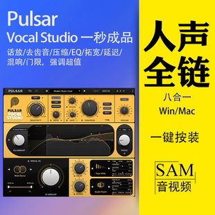 Pulsar Vocal Studio人声通道条VST3插件WinMac一键混音去齿音