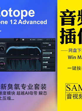 智能音频母带动态均衡器 多段压缩器 iZotope Ozone12 11 winmac