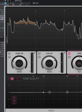 先进动态模块塑形工具 ADPTR Audio Sculpt 音调控制插件