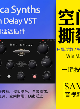 Erica Synths Zen Delay模拟过载滤波器Dub空间延迟插件WinMac