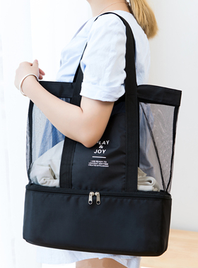 游泳包干湿分离女防水包游泳装备用品泳衣收纳袋便携手提沙滩包