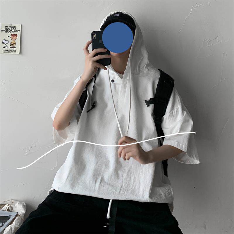 夏季短袖卫衣男连帽T恤宽松 T12 P40图片