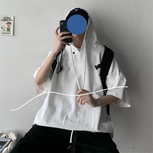 夏季短袖卫衣男连帽T恤宽松 T12 P40图片