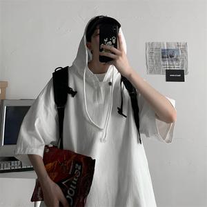 夏季短袖卫衣男连帽T恤宽松  T12 P40图片