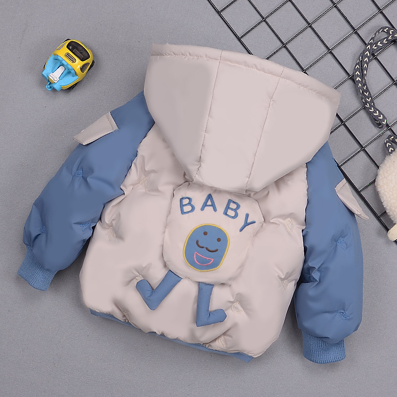 宝宝棉衣2025冬装男童加厚羽绒棉服1-2-4岁3婴幼儿童卡通棉袄外套