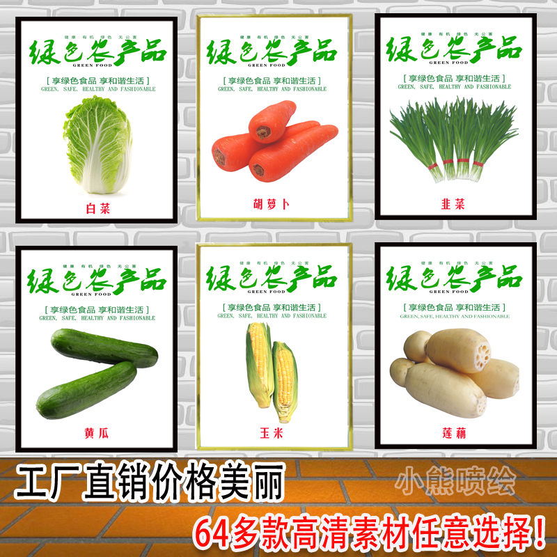 水果蔬菜店广告海报贴纸果蔬超市装修墙贴防水画挂画玻璃门贴背胶