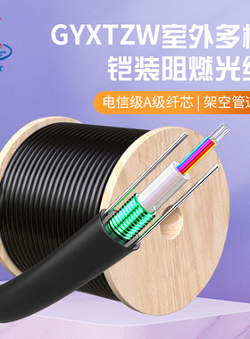 辉宏时代室外多模铠装阻燃光缆GYFTZY/GYXTZW-4A1a非金属光纤线4芯6芯8芯12芯光缆免熔接成品光缆层绞式架空