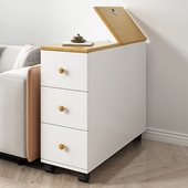 轻奢高级感边几茶边柜创意床头柜玄关隔断移动沙发旁边 边柜带轮