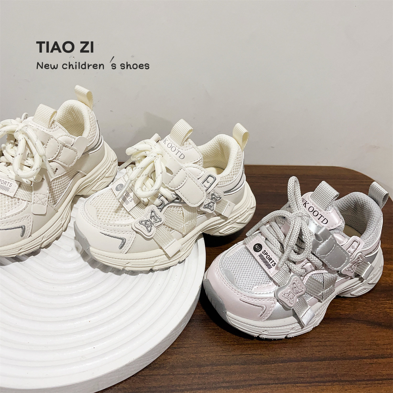 春款可爱小蝴蝶结女宝宝老爹鞋