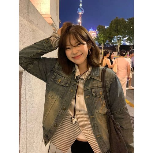 2026新款复古牛仔短外套女显瘦